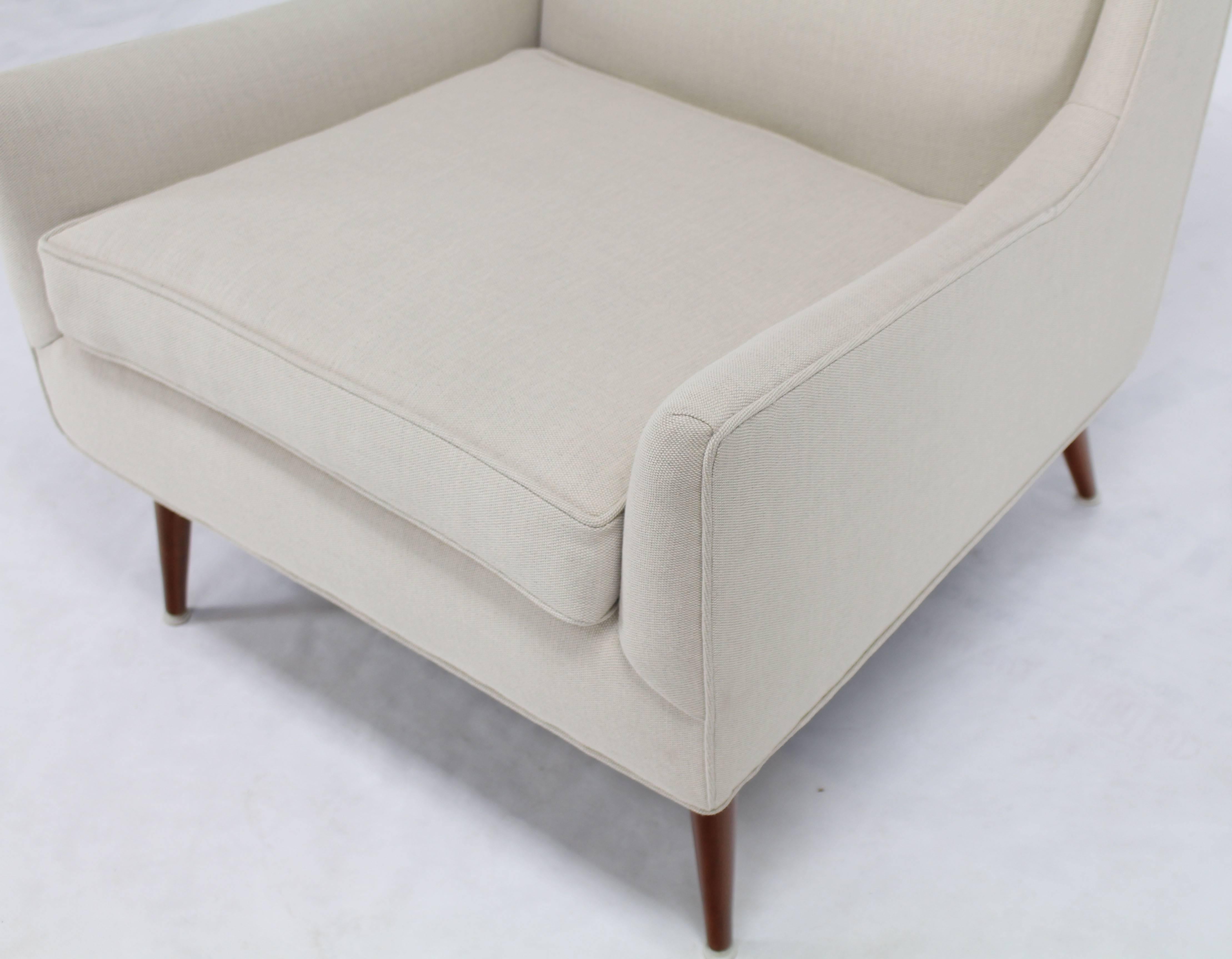 American New Upholstery High Dowel Legs McCobb Lounge Chair For Sale
