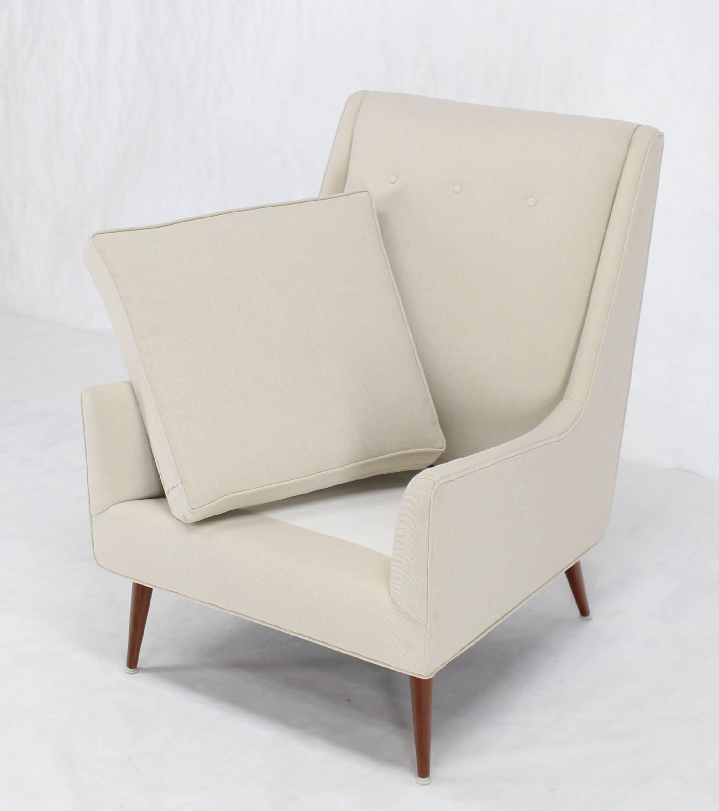New Upholstery High Dowel Legs McCobb Lounge Chair For Sale 1
