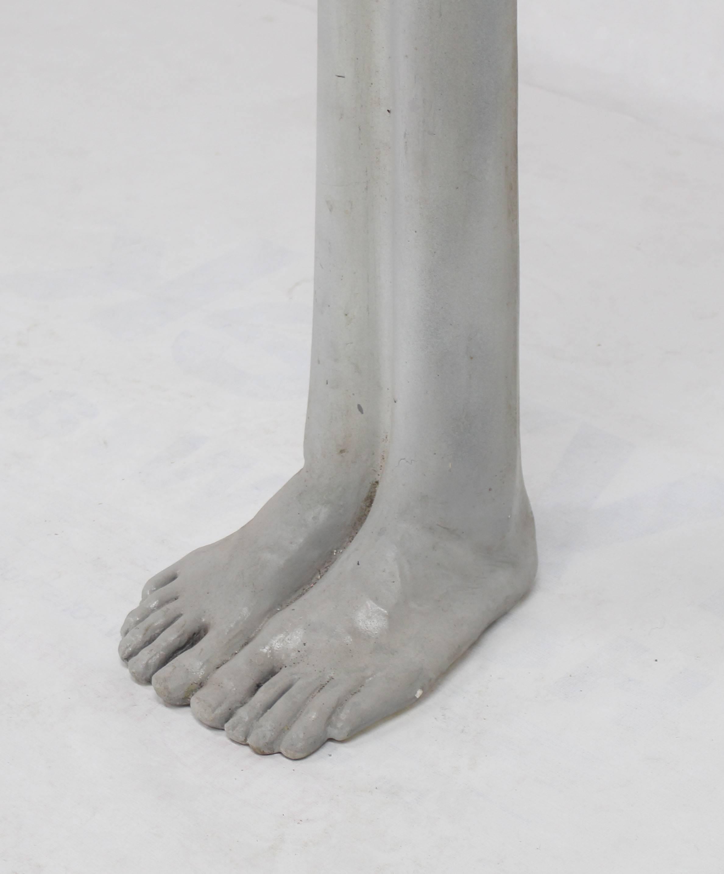 American Abstract Modern Pop Art Sculpture of Smile Standing on Feet