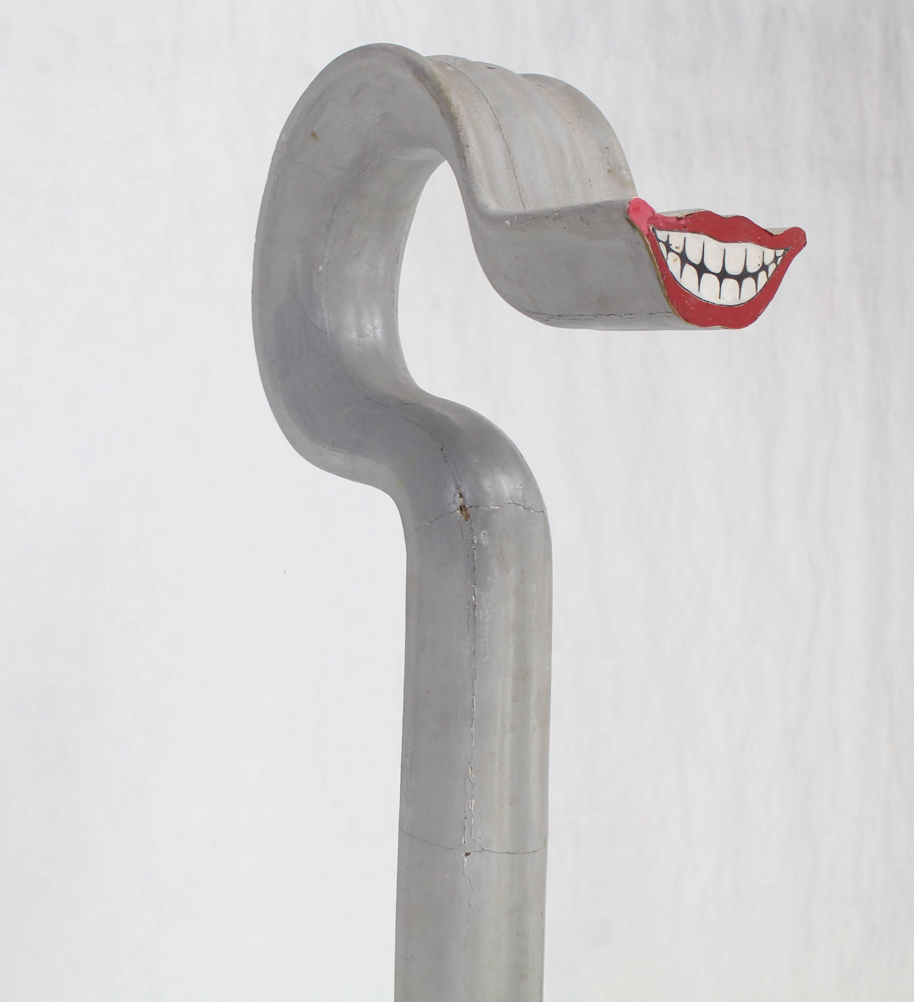 20th Century Abstract Modern Pop Art Sculpture of Smile Standing on Feet