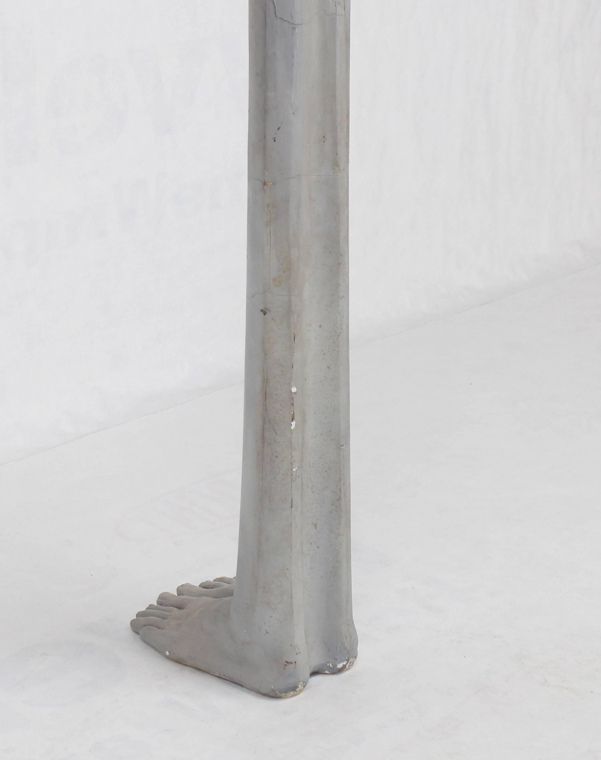 Abstract Modern Pop Art Sculpture of Smile Standing on Feet 1