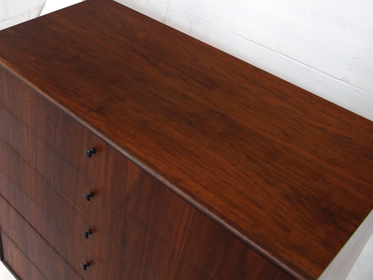 Bookmached Wood Grain Oiled Walnut 6 Drawers Tall High Chest