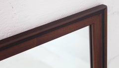Oiled Walnut Frame Mid Century Modern Rectangular Mirror.