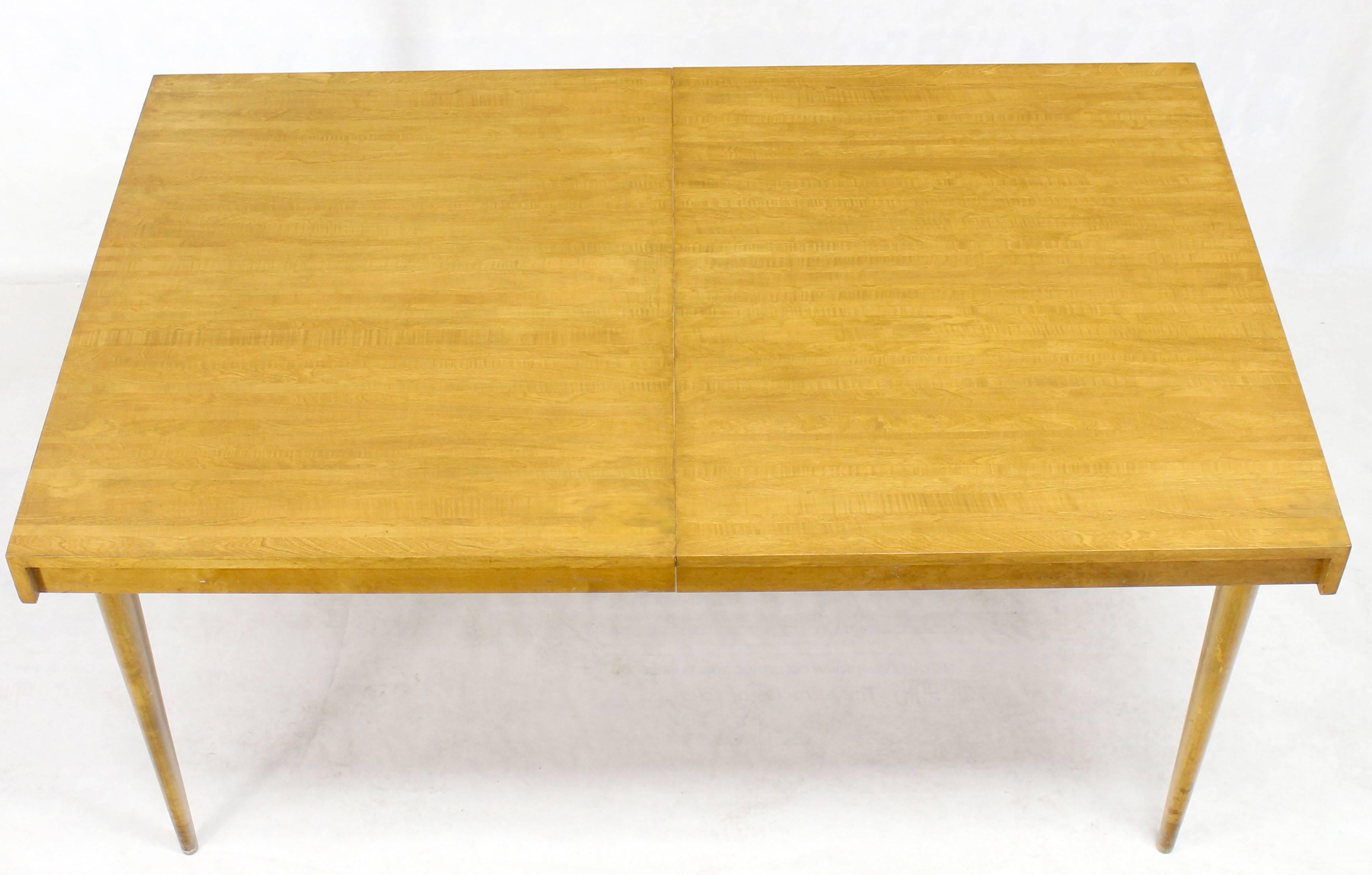Lacquered Swedish Blond Birch Dining Table w/ Two Extension Boards Leafs  For Sale