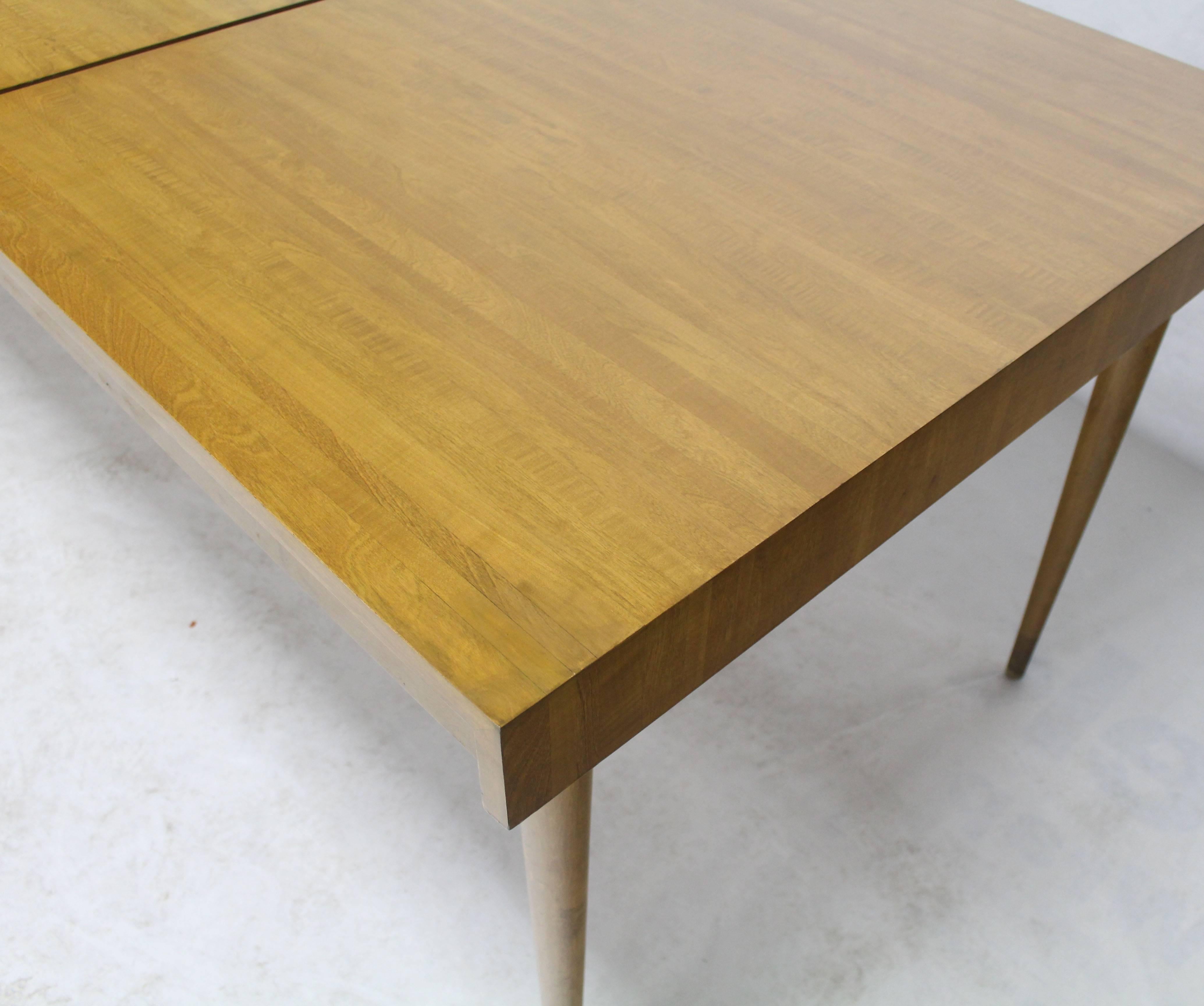 blond wood dining table