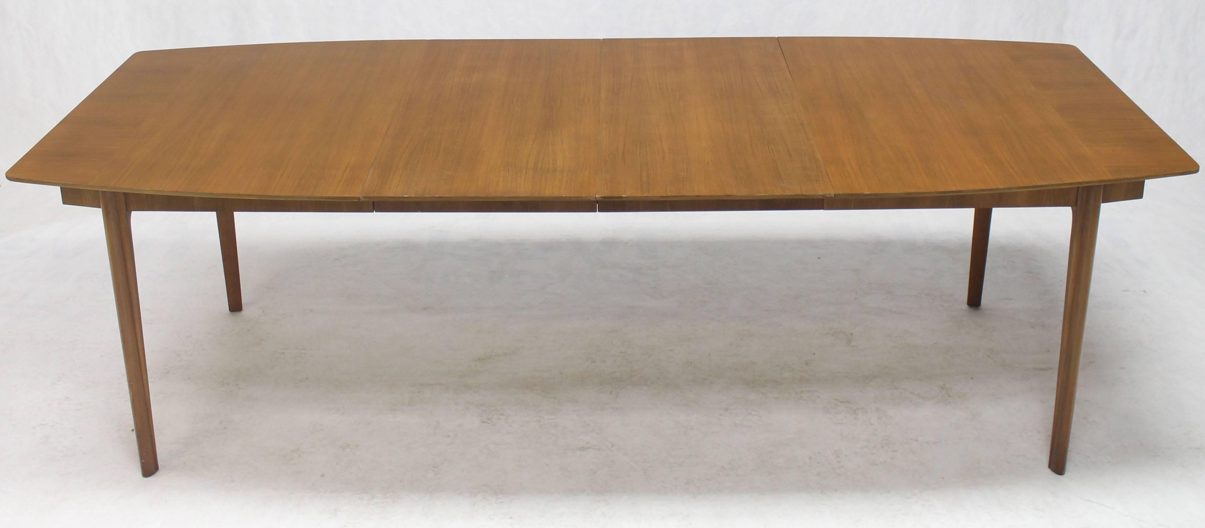Lacquered Widdicomb Walnut Dining Table w/ Two Extension Boards Leaves Gibbings era For Sale