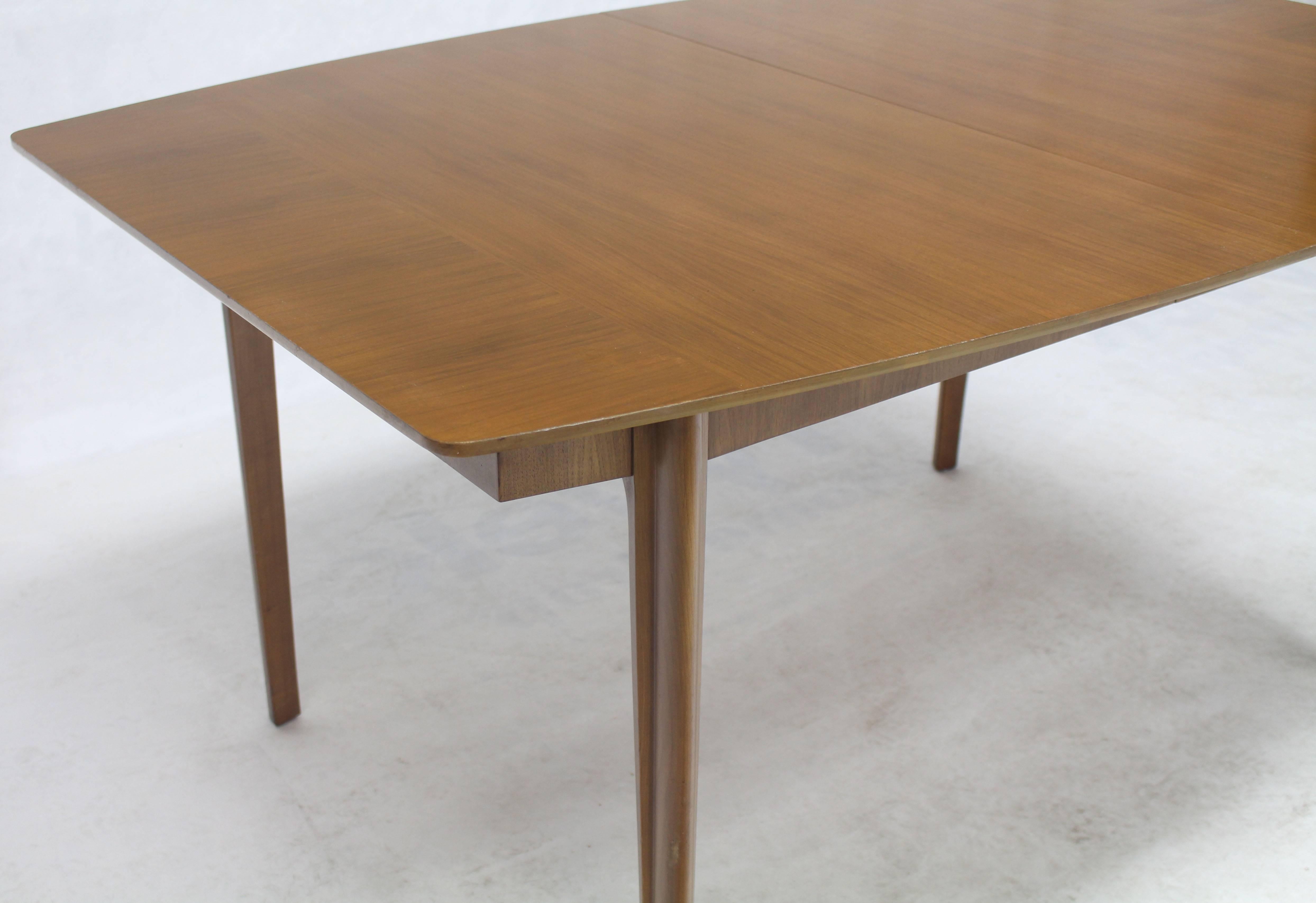 Mid-Century Modern Widdicomb Walnut Dining Table w/ Two Extension Boards Leaves Gibbings era For Sale