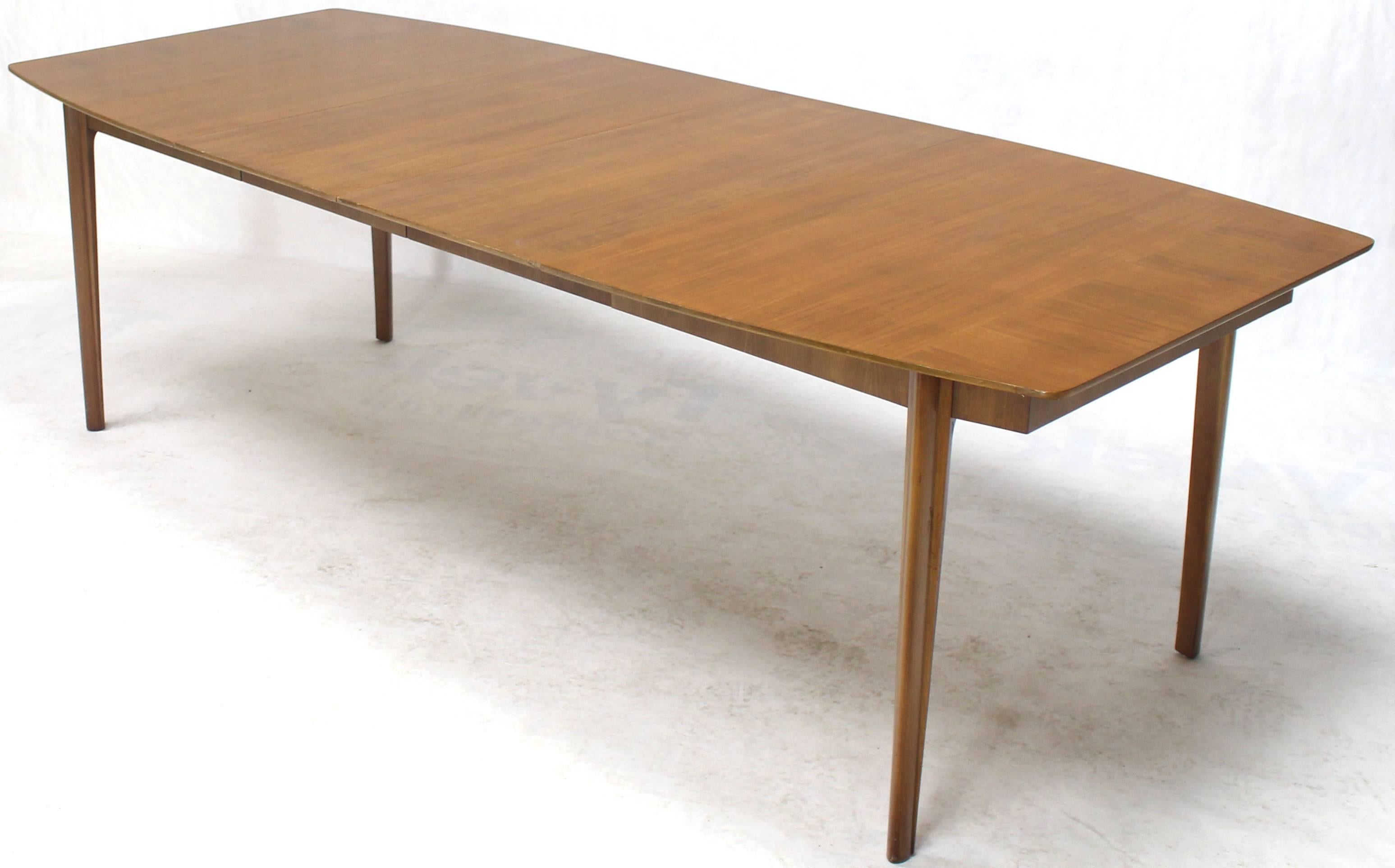 20th Century Widdicomb Walnut Dining Table w/ Two Extension Boards Leaves Gibbings era For Sale