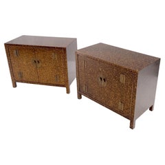 ¡Par Tortuga de oro de imitación Tiradores de latón pesado Dos puertas Credenzas Dresser Mint!
