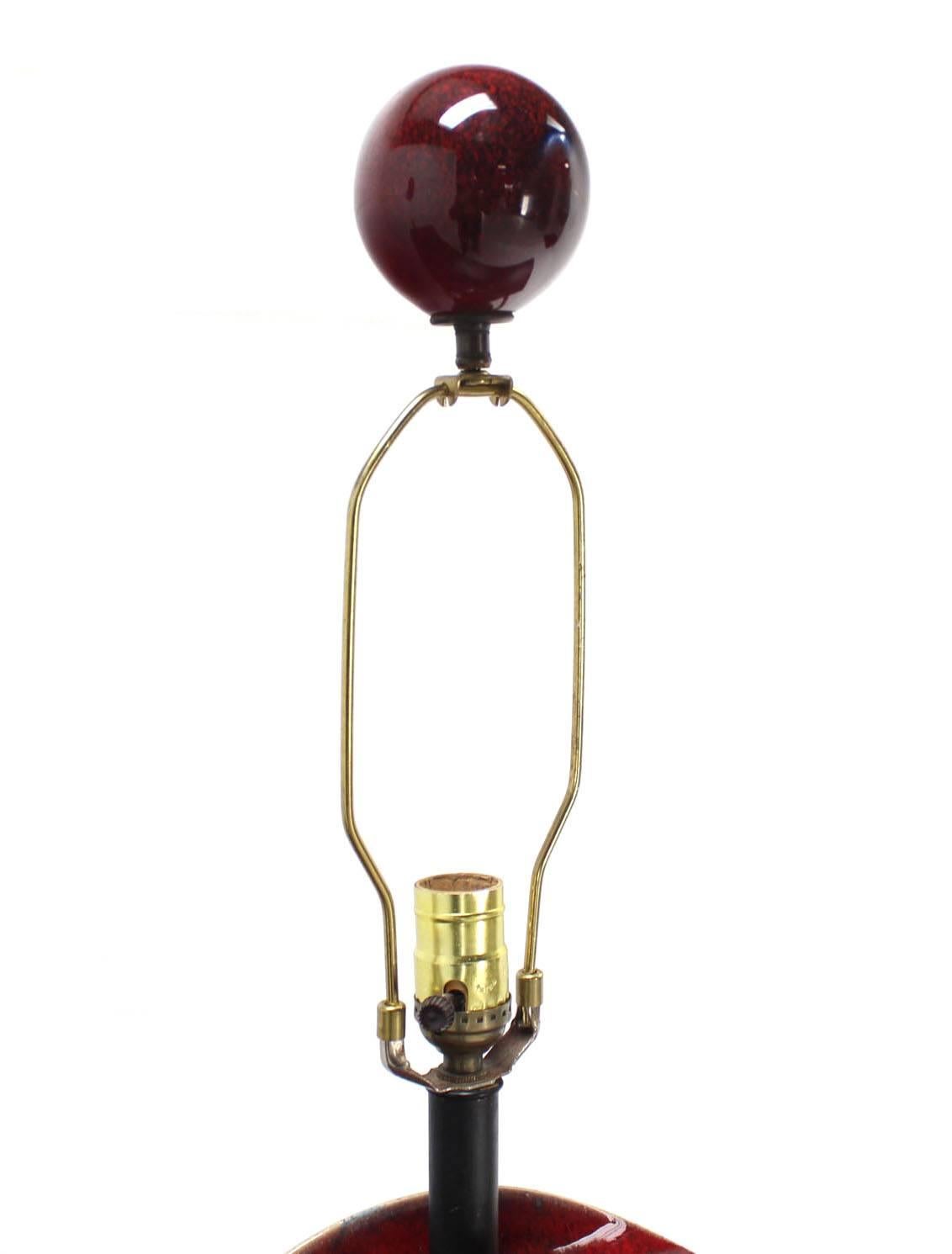 Pair of Blood Cherry Table Lamps 2