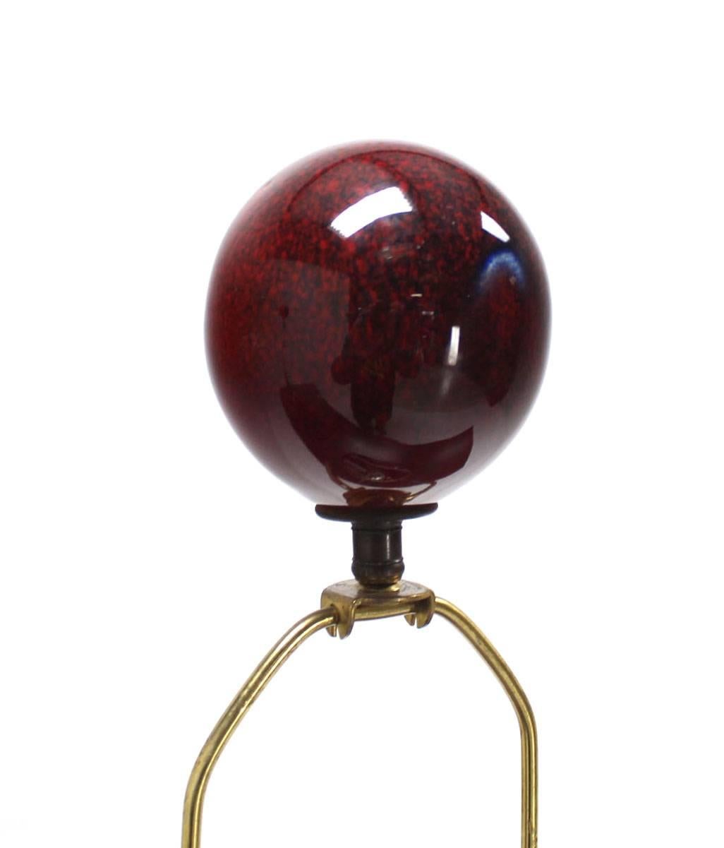 Pair of Blood Cherry Table Lamps 1