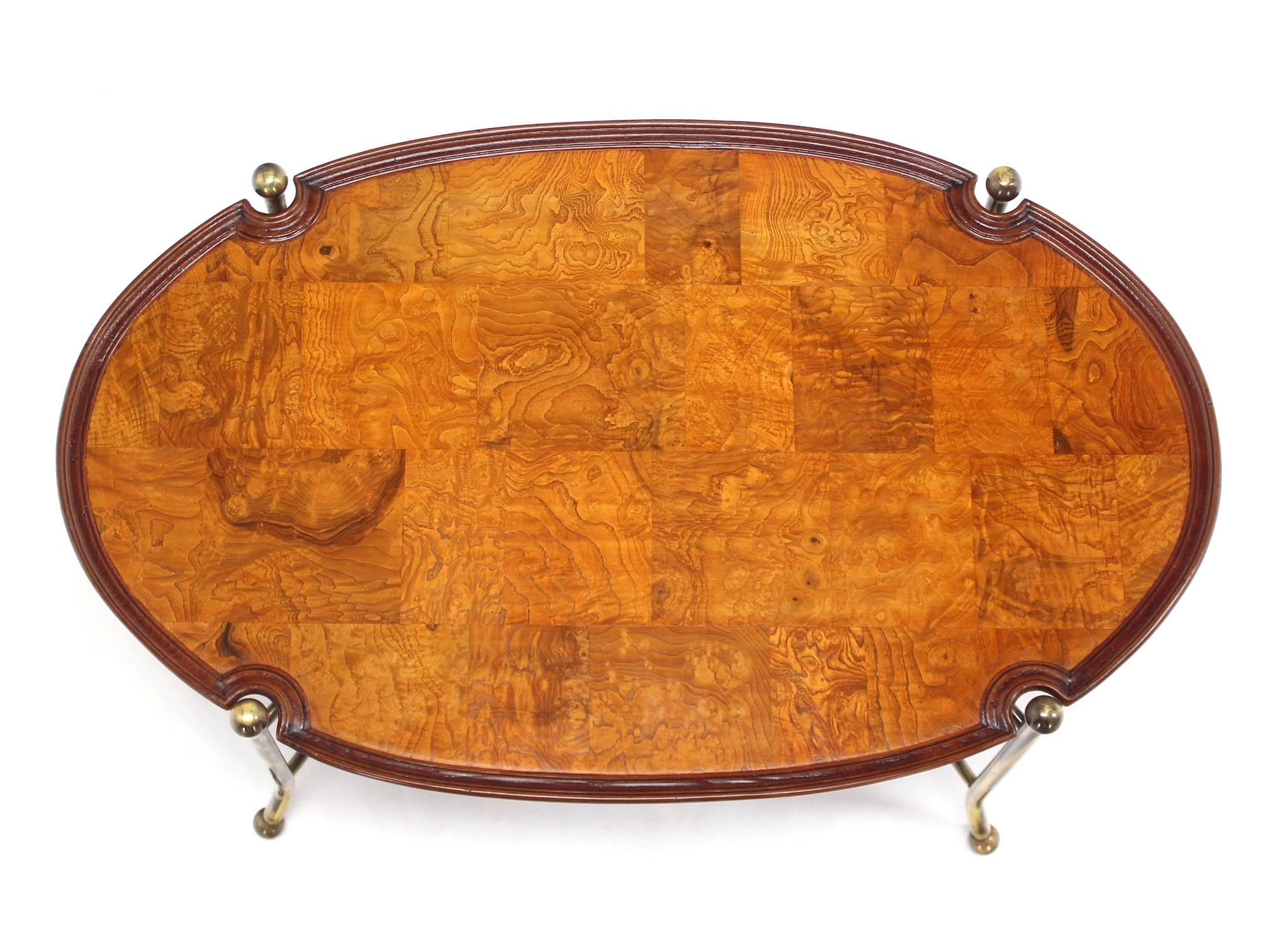 oval brass coffee table