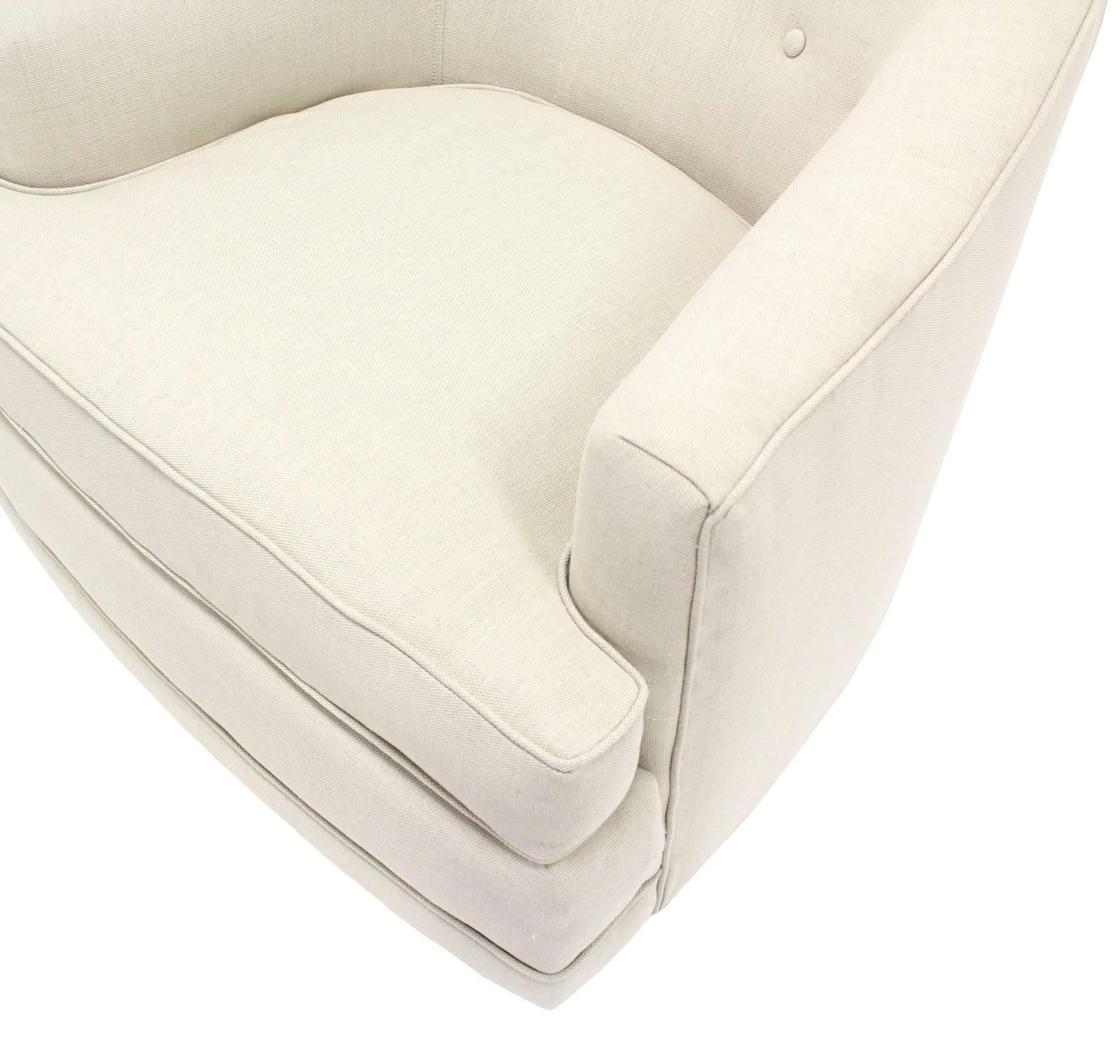 20th Century Pair of Barrel Back Swivel Chairs