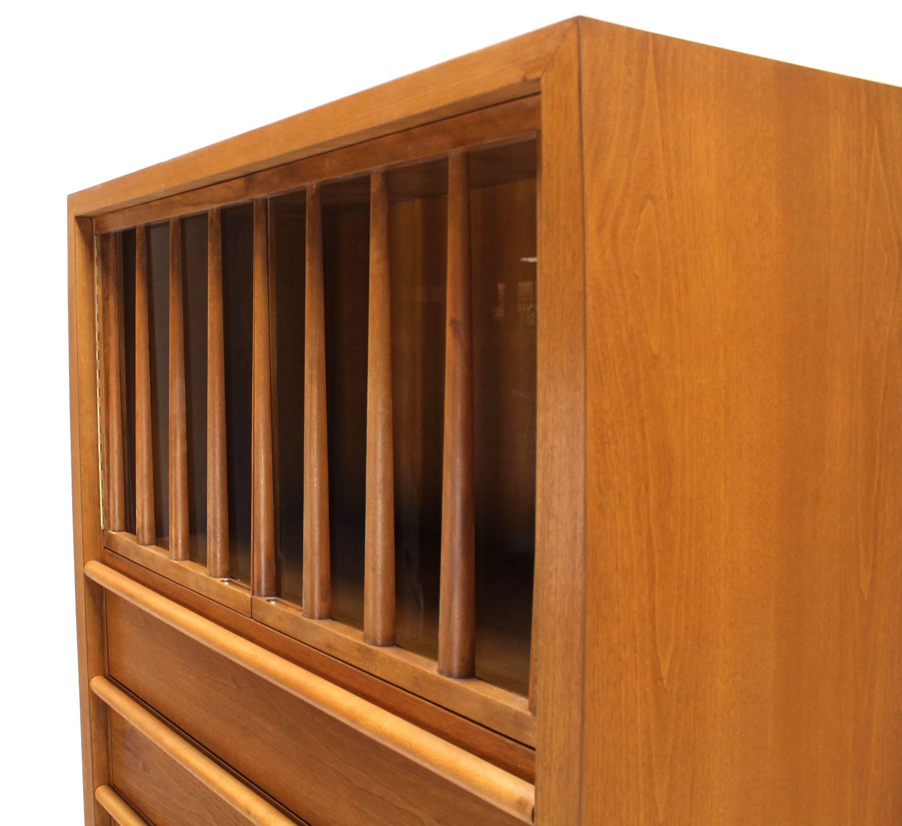 20th Century Large Robsjohn-Gibbings Dresser  Secretary w Bookcase For Sale