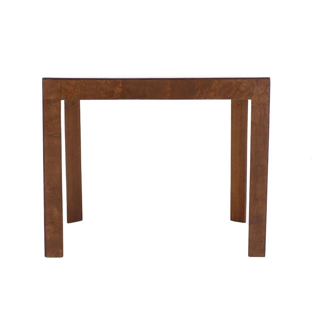 Lacquered Burl Walnut Mid-Century Modern Side Table For Sale