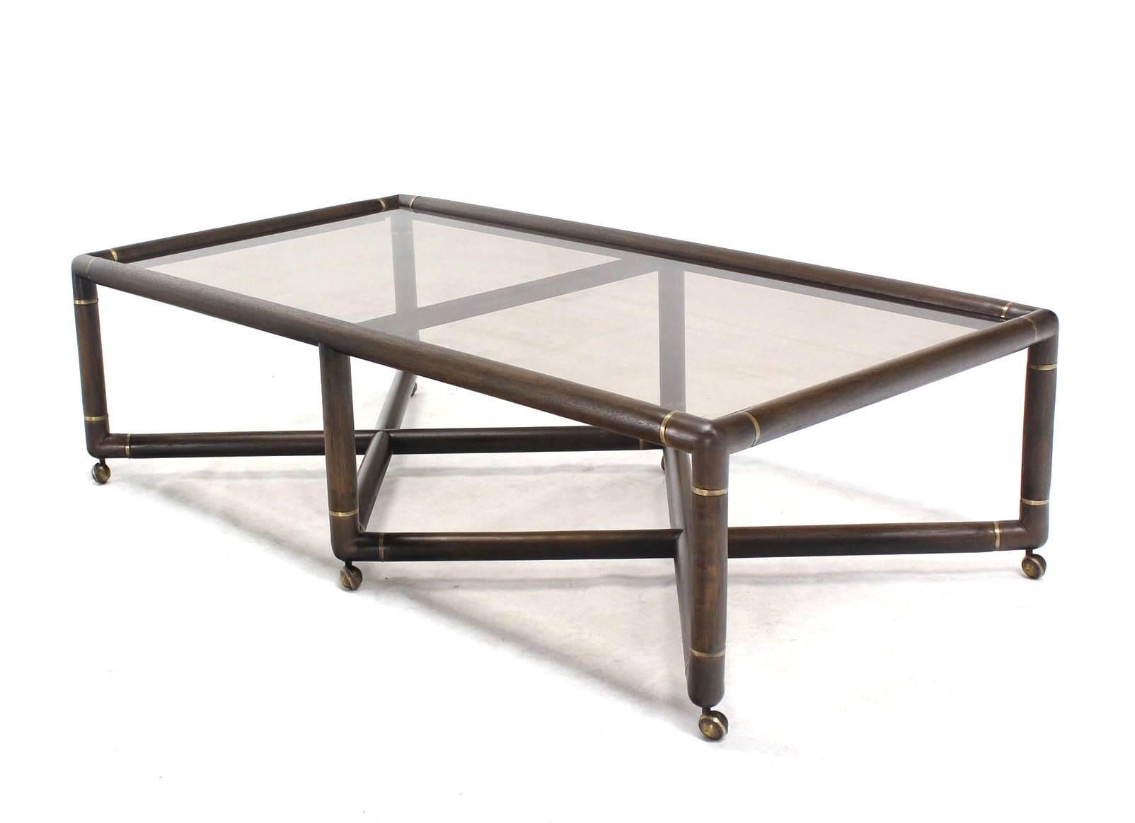 Mid Century Modern double X-base design coffee table from c.1970's.