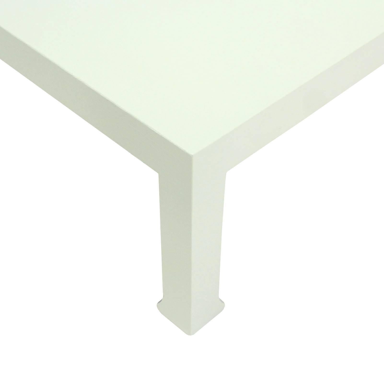 Mid-Century Modern Large Cloth-Covered Square Coffee Table For Sale