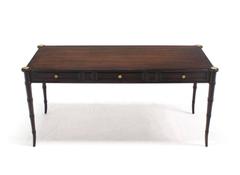 Faux Bamboo Horn-Shape Legs Partners Desk