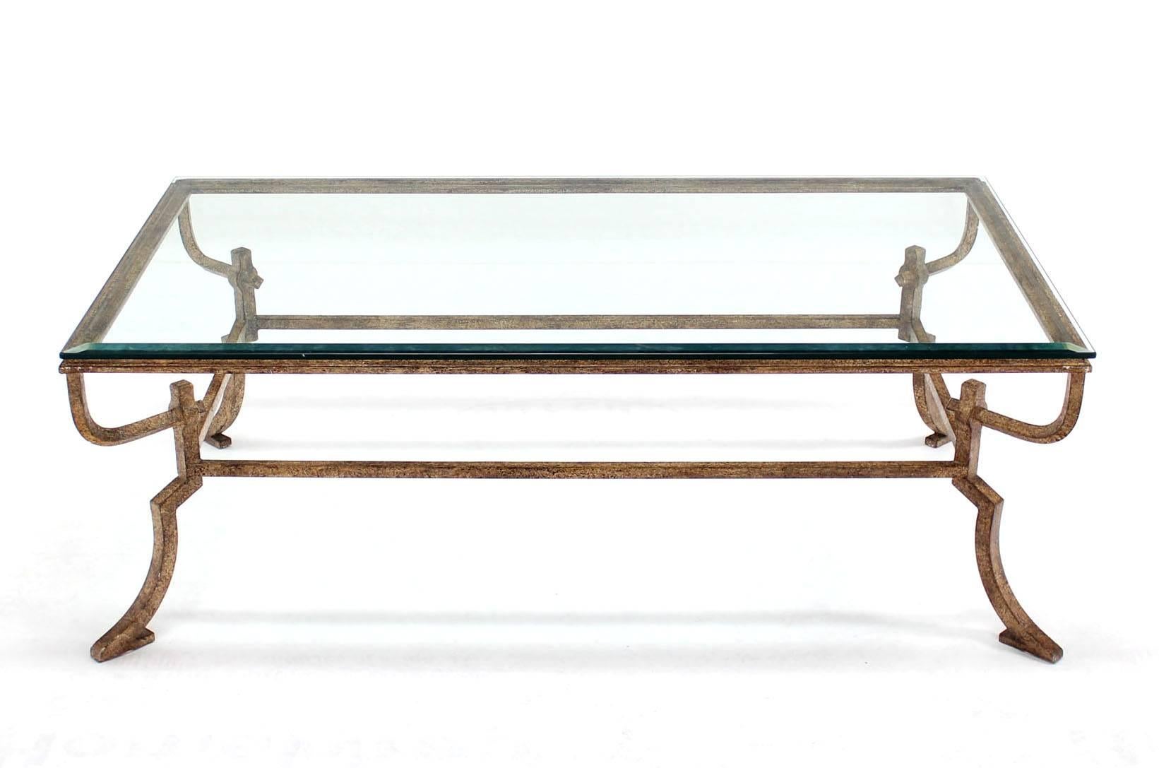 glass top wrought iron coffee table