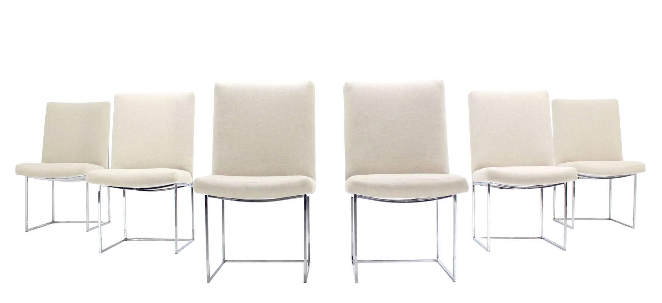 Mid-Century Modern Set of Six Milo Baughman Dining Chairs