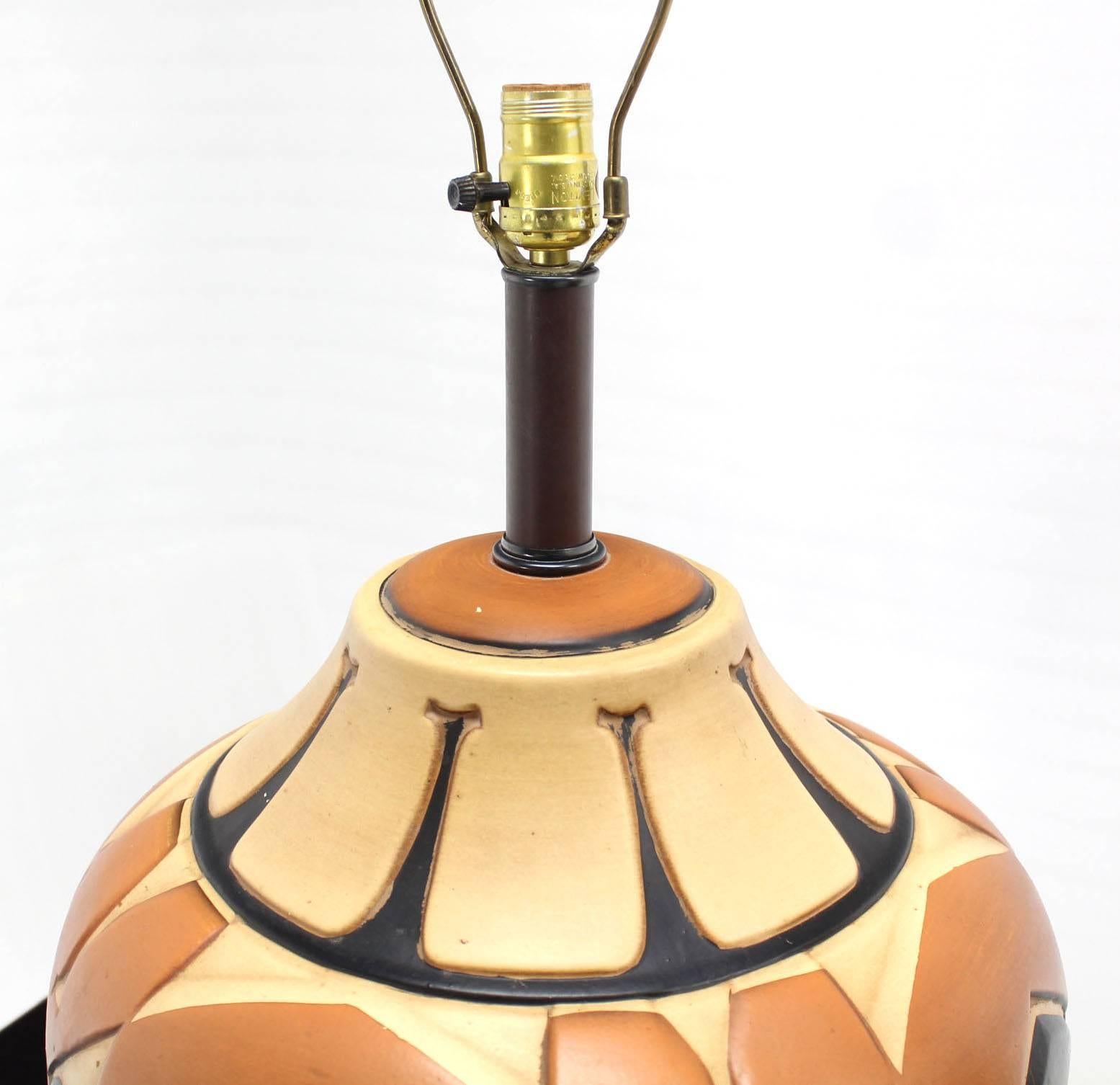 Vernissé Paire de grands vases en forme d'oignon  Lampes de table socles poterie d'art en vente
