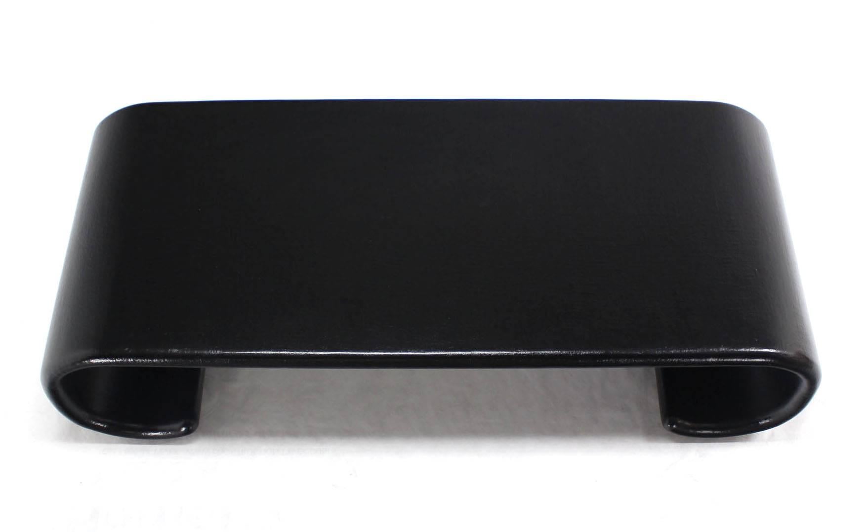 modern black lacquer coffee table
