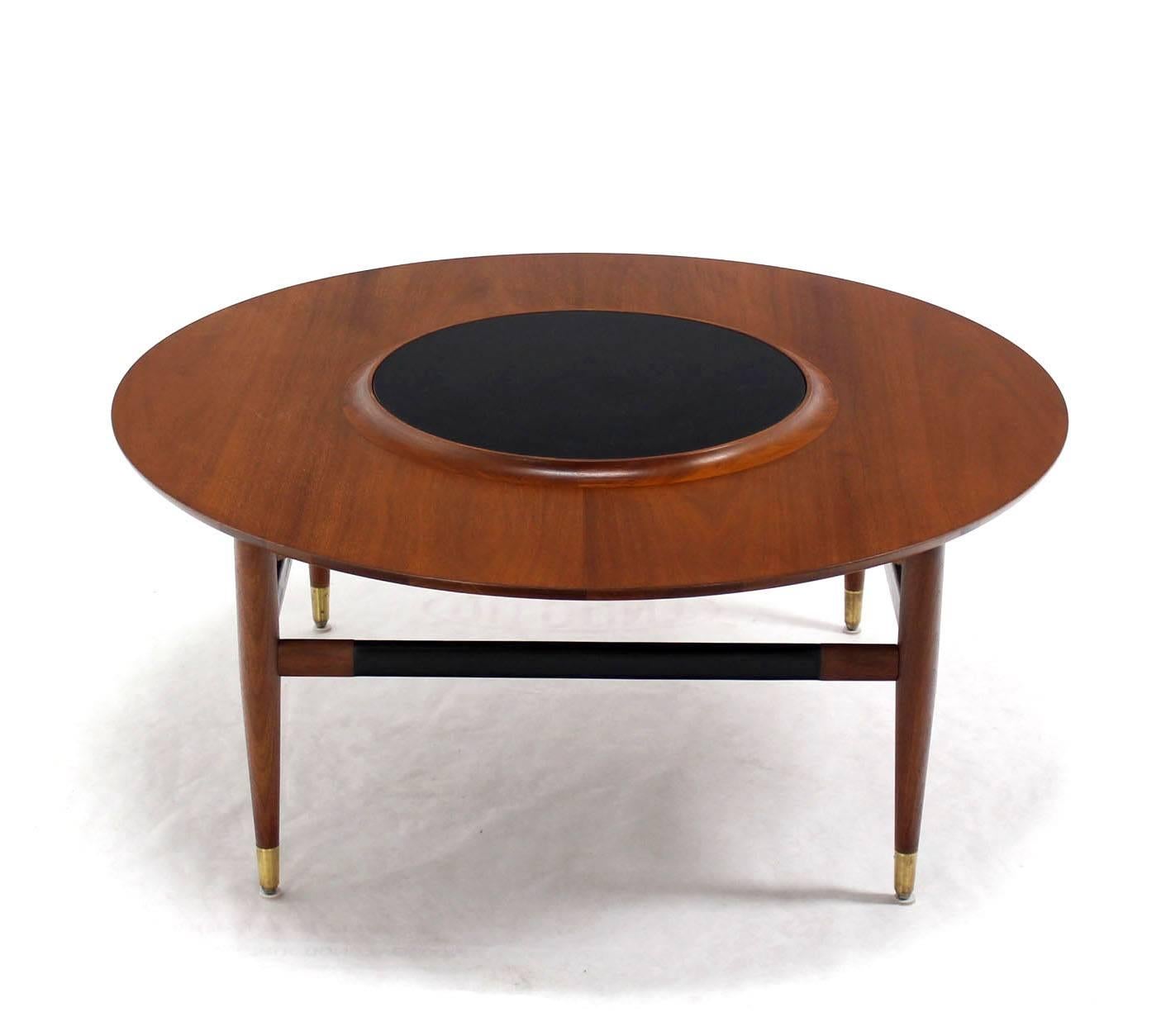 coffee table with lazy susan