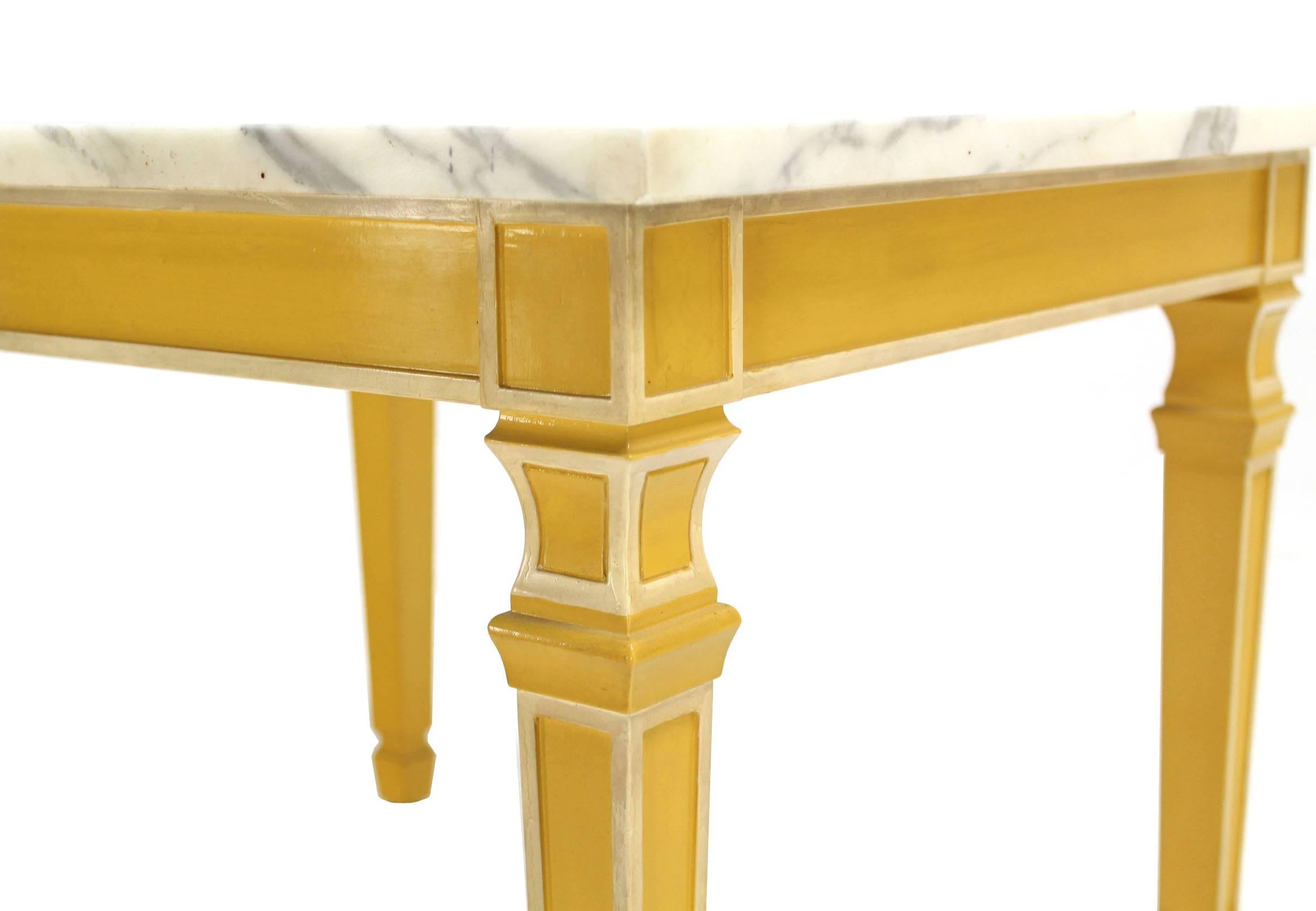 Mid-Century Modern Eight Legged Marble-Top Long Rectangular Coffee Display Table