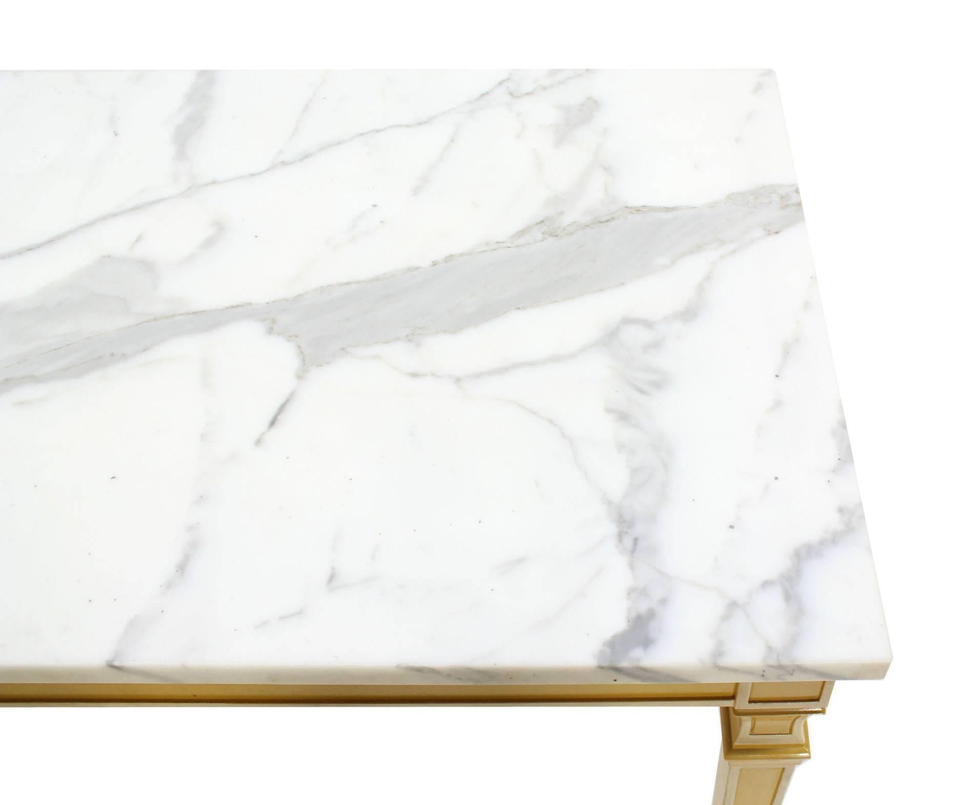 American Eight Legged Marble-Top Long Rectangular Coffee Display Table