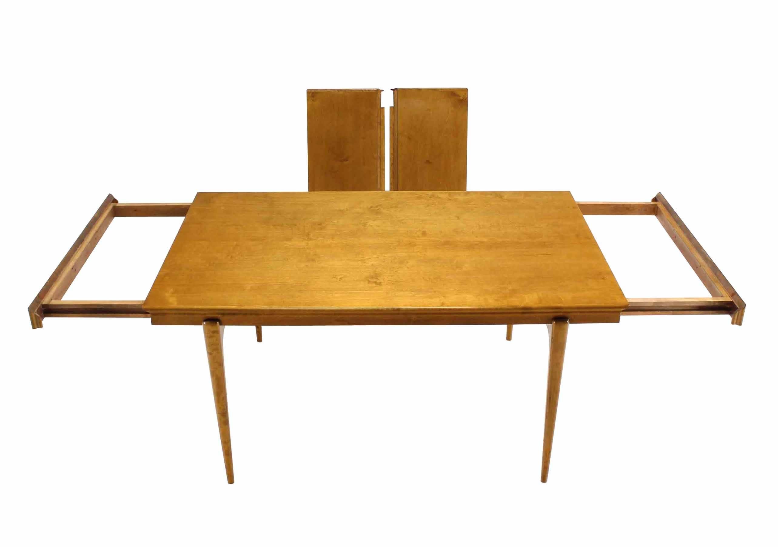 Very nice blond birch dining table by Edmond Spence in excellent original condition with 2 x 14