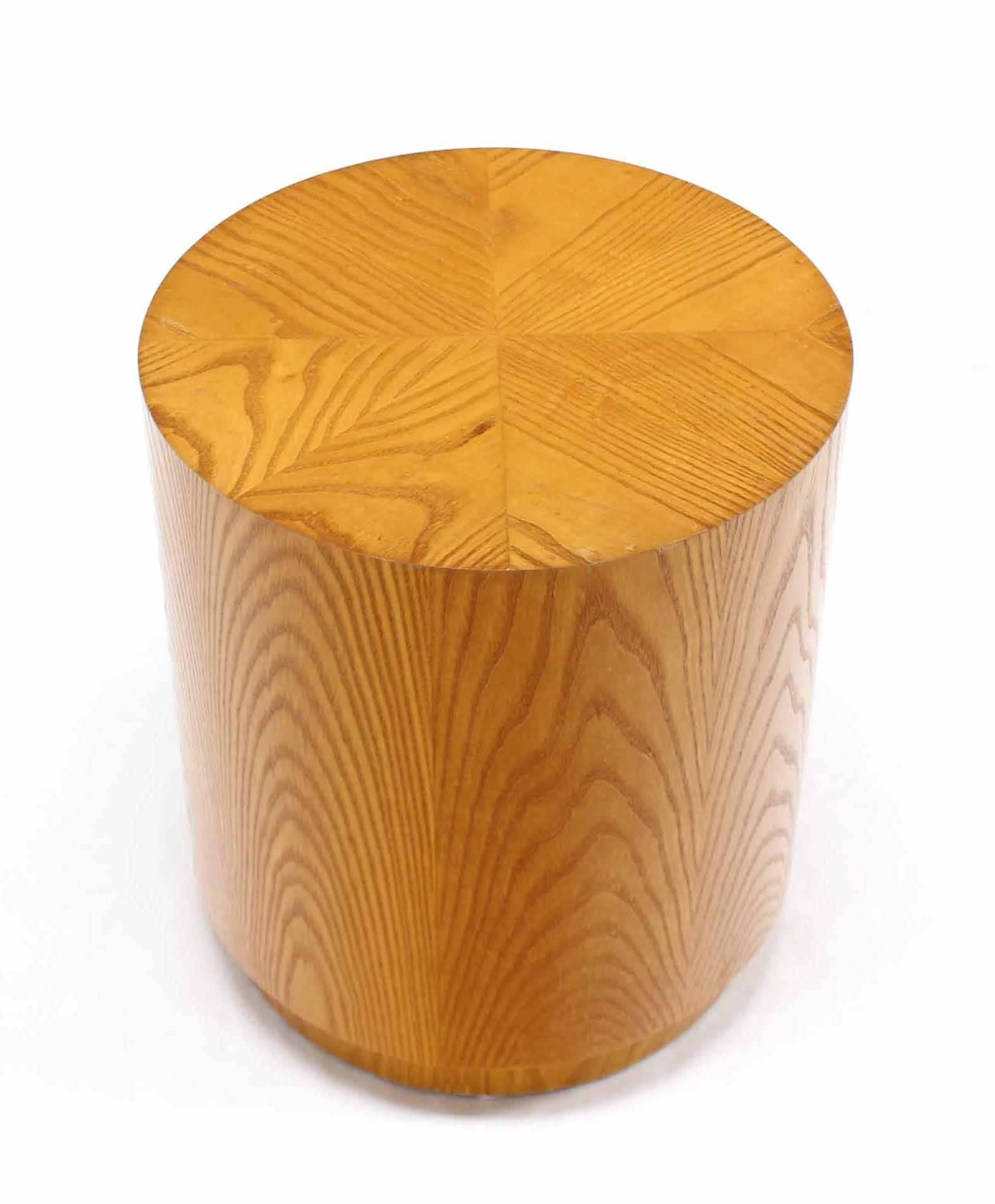 wood cylinder table