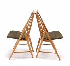 Pair of Swedish Spindle Dowel Back Chairs