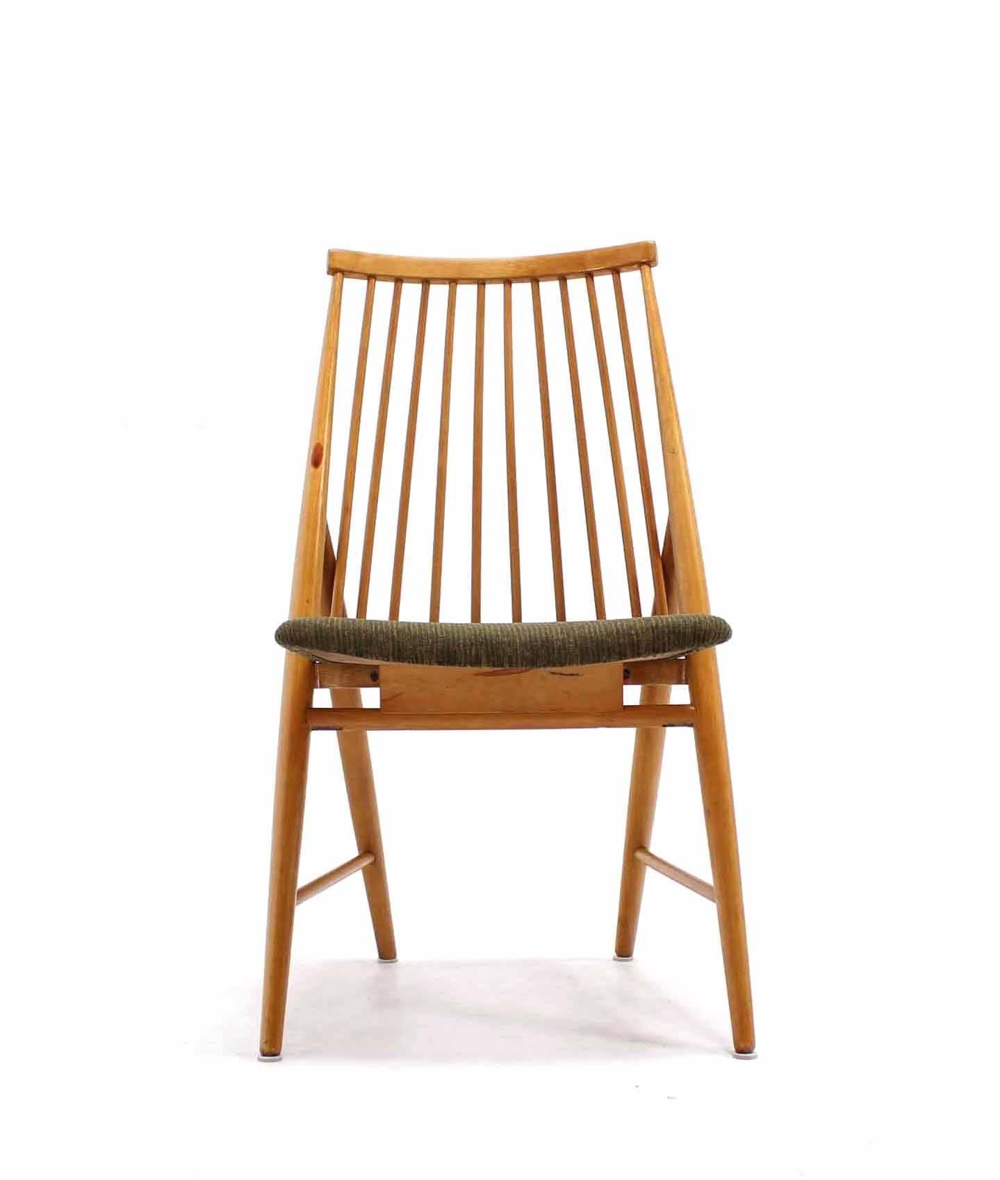 Pair of Swedish Spindle Dowel Back Chairs For Sale 1