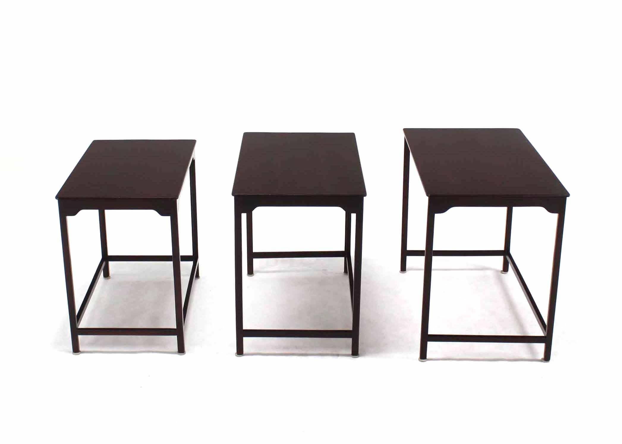 Lacquered Set of Three Dunbar Nesting Tables For Sale