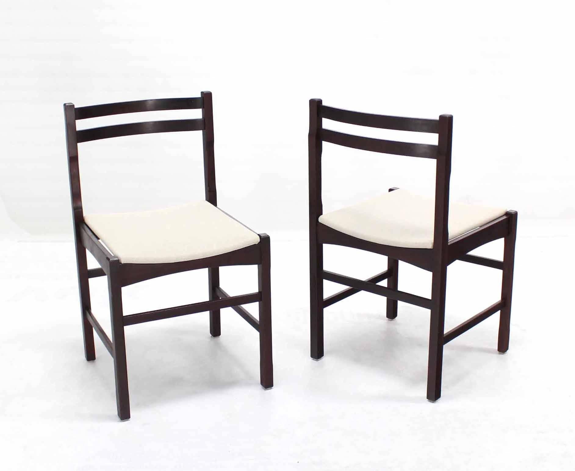 Mid-Century Modern Six Mid Century Danish Modern Rosewood Dining Chairs New Upholstery  For Sale