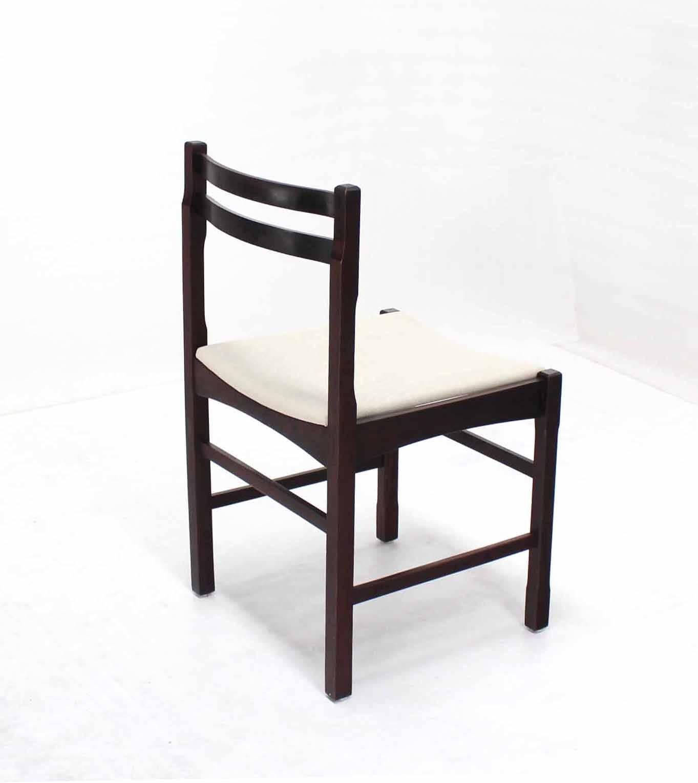 Six Mid Century Danish Modern Rosewood Dining Chairs New Upholstery For Sale 3