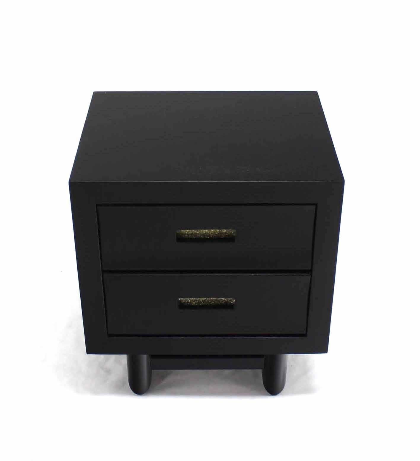 Pair of Ebonized Nightstands 2