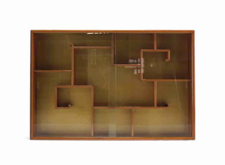 Oriental Asian Inspired Hanging Bookcase Shelf W Gl Doors Oriental Asian Inspired Hanging Bookcase Shelf W Gl Doors Solid Teak 2