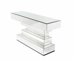 Mirrored Step Base Console Table
