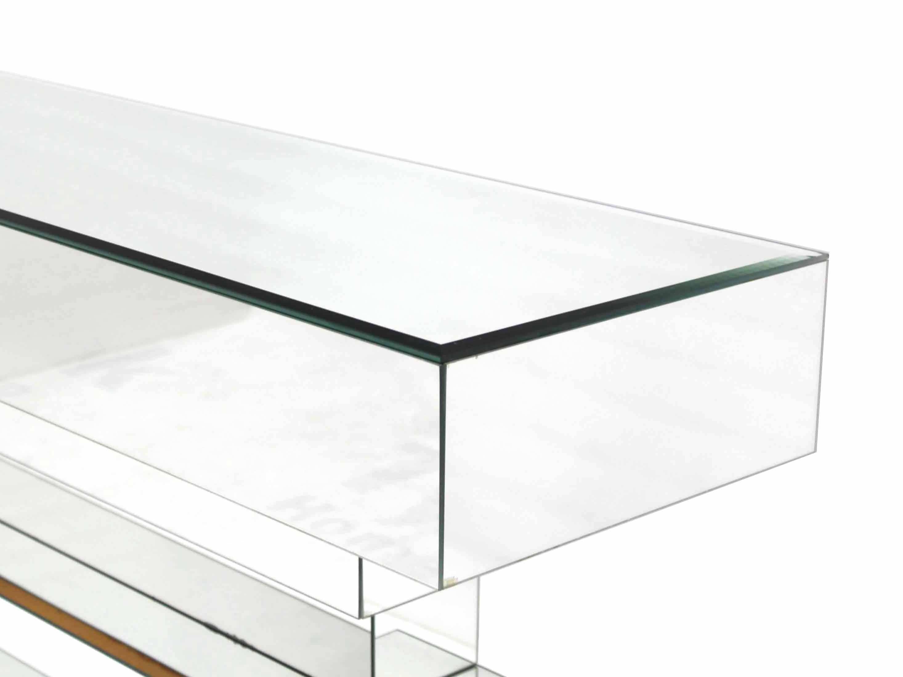 20th Century Mirrored Step Base Console Table