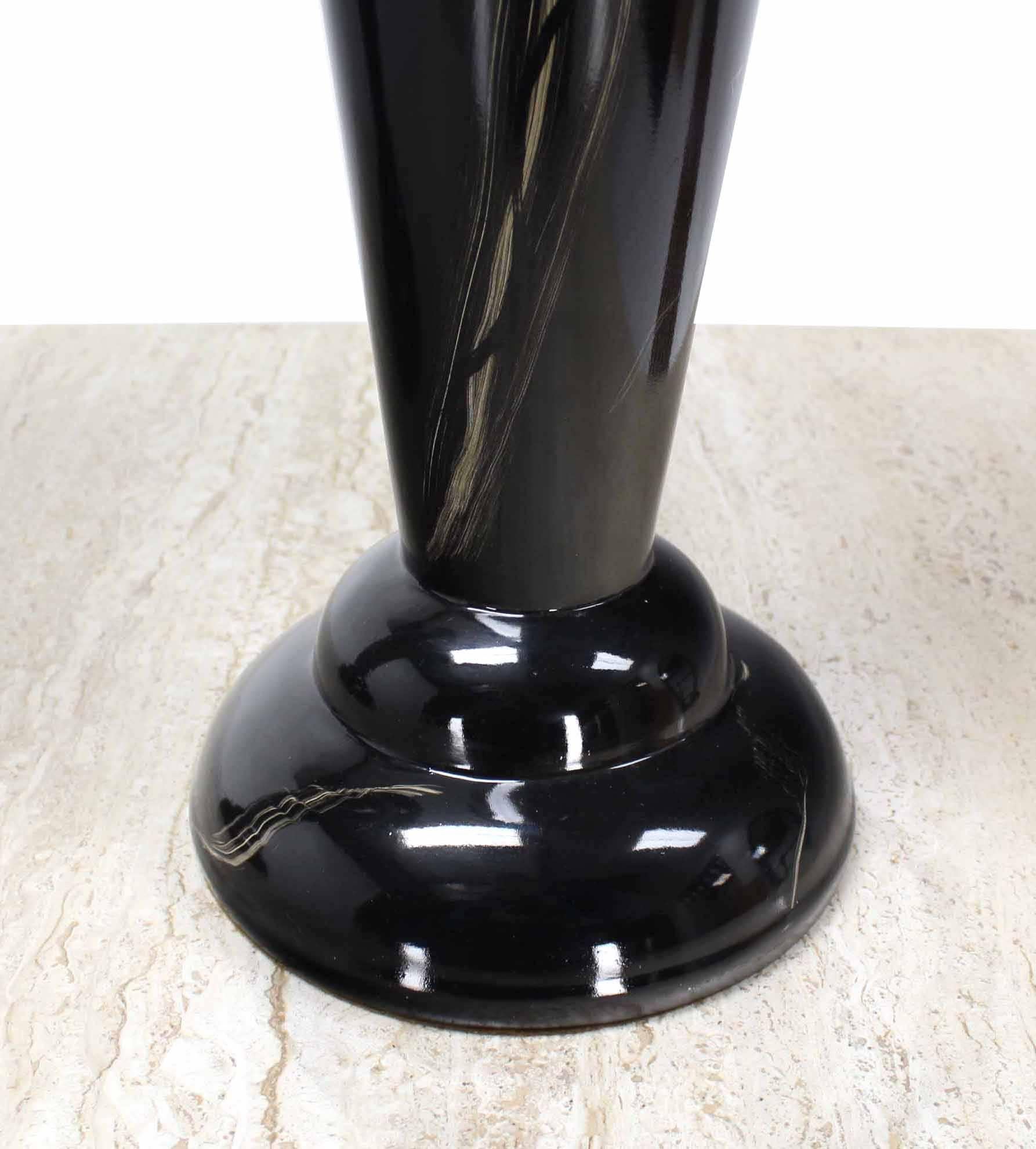 Molded Pair of Tall Urn Shape Lamps For Sale