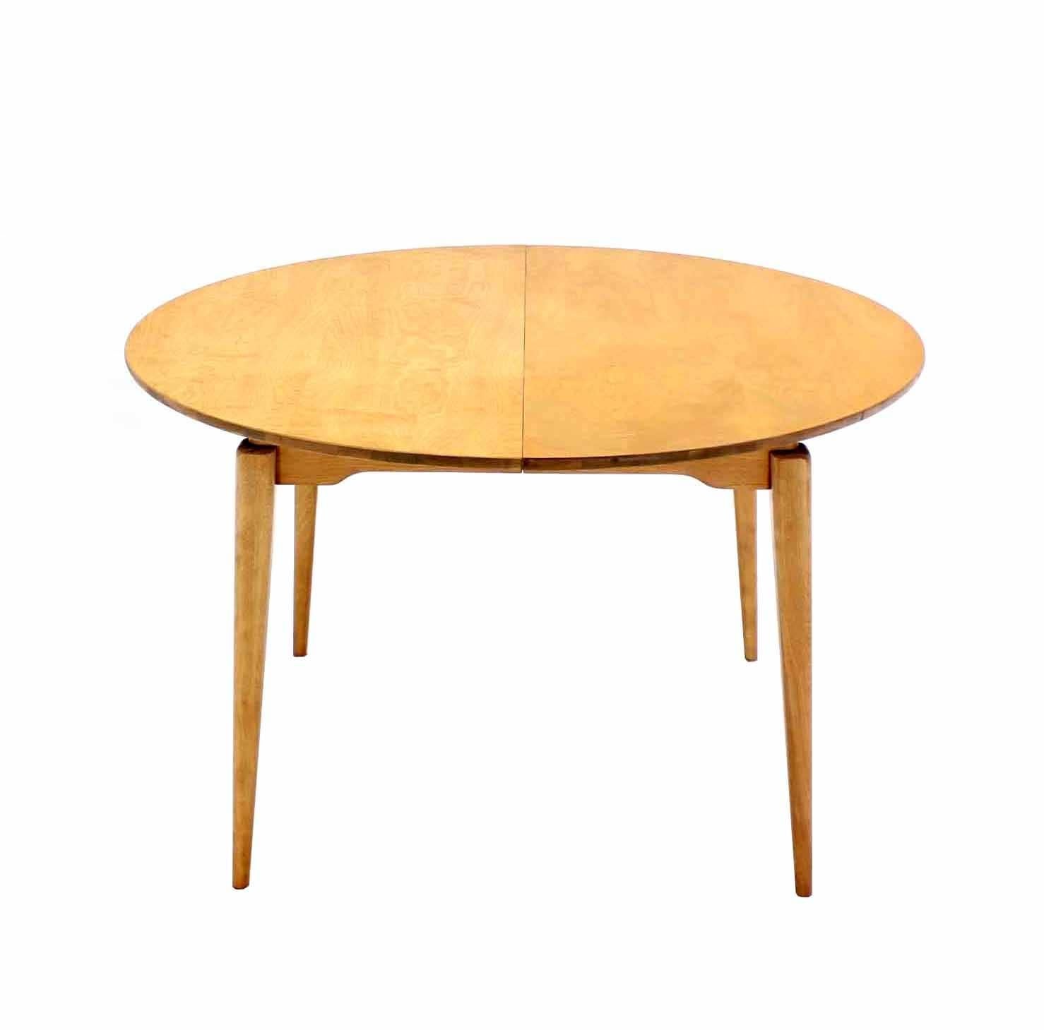 Possibly Risom design round birch table 3 x 10" leaves.