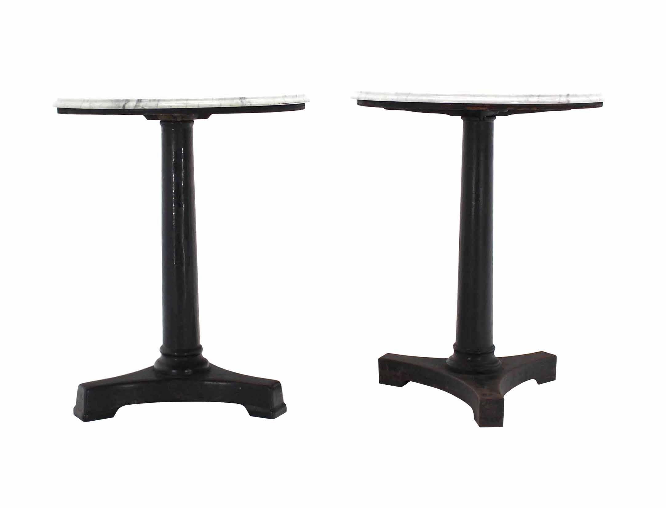 Pair of nice Mid-Century Modern marble-top coffee tables.