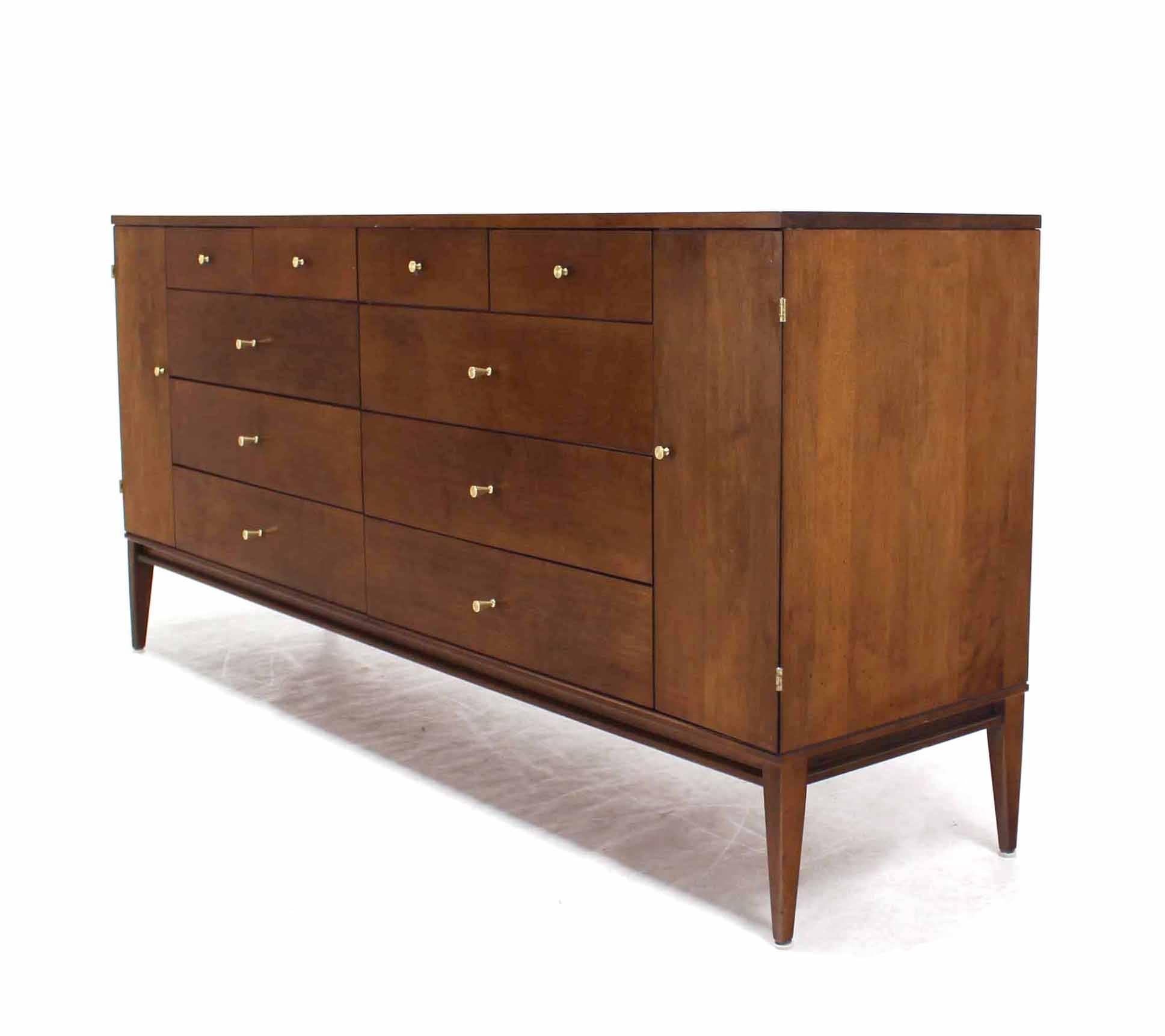 Lacquered Extra Long Mid Century Modern Planner Group Paul McCobb Dresser 20 Drawers