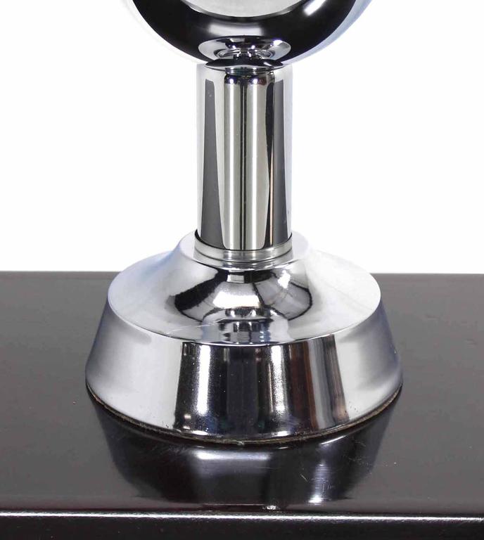 American Midcentury Chrome Bullet Shape Table Lamp For Sale