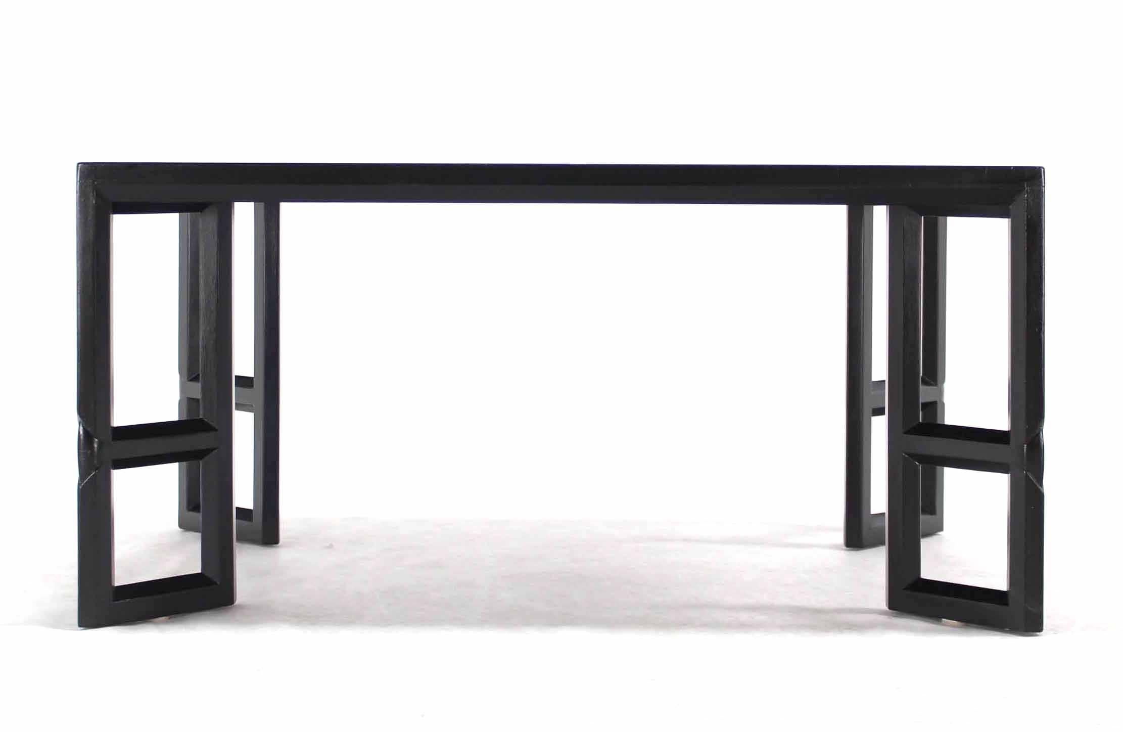 20th Century Frame Shape Leg Rectangular Coffee Table