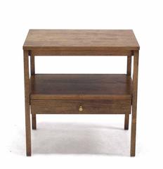 Tavolino da appoggio a un cassetto in stile Mid-Century Modern 1