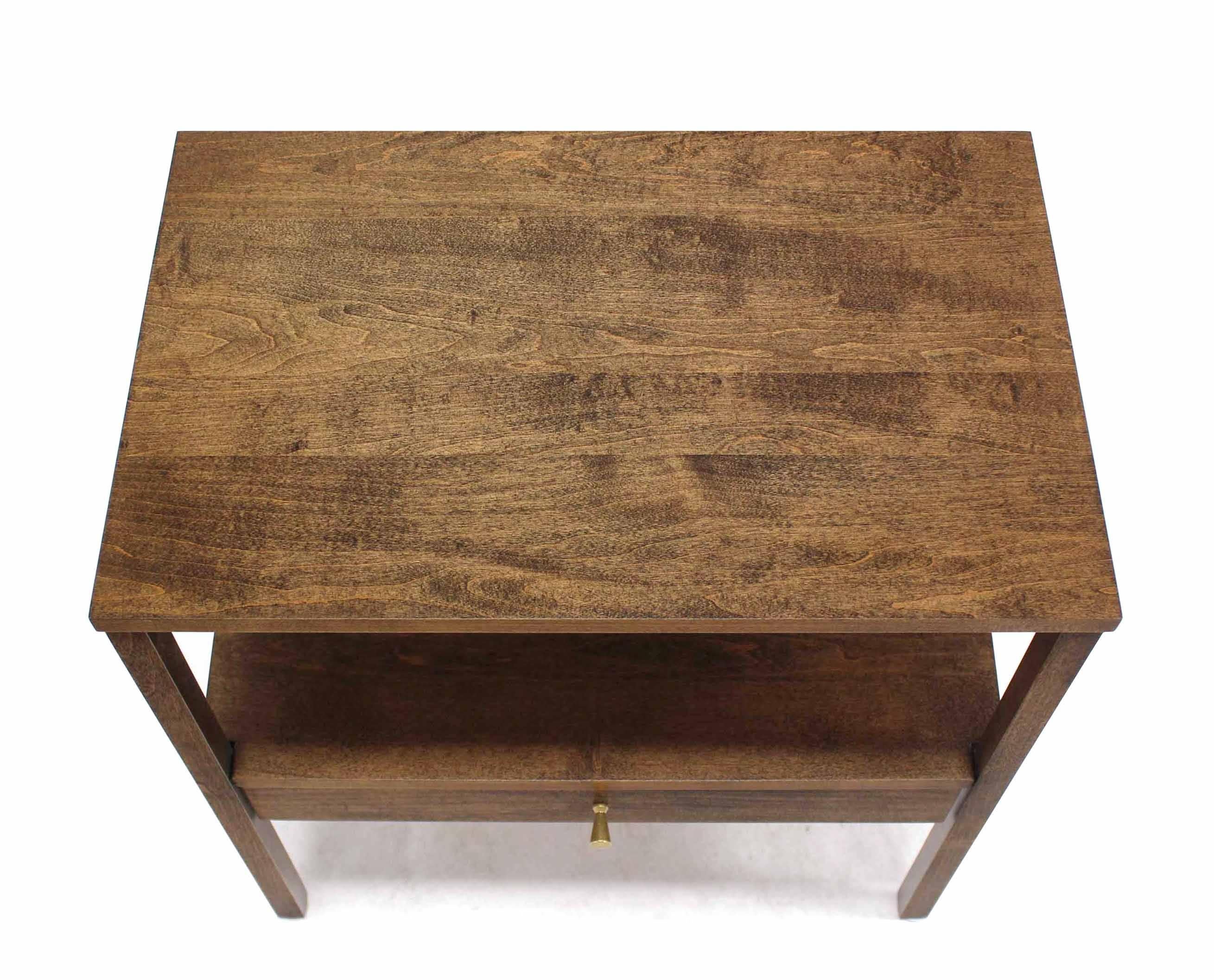 American Mid-Century Modern 1 One drawer End Table Stand  For Sale