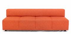 Orange Upholstery Steelcase Sofa Booth