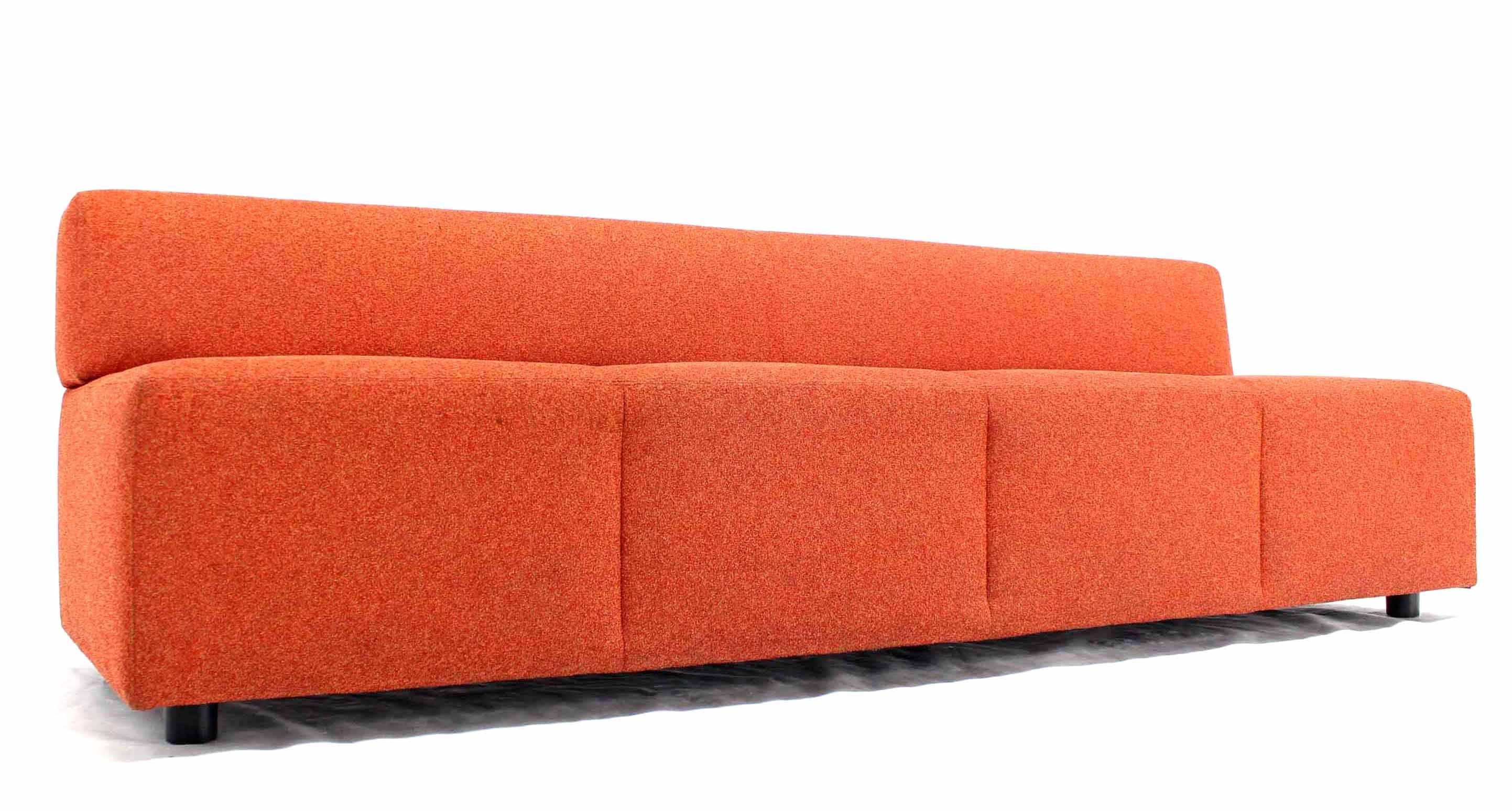 Orange Upholstery Steelcase Sofa Booth In Excellent Condition In Rockaway, NJ